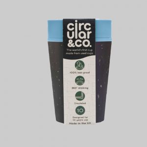 Circular Cup Co Reusable Thermal Cup 8oz Black & Blue