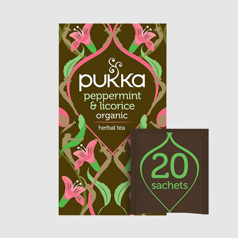 Pukka Tea Peppermint & Licorice (4 x 20 Individually Wrapped Tea Bags)