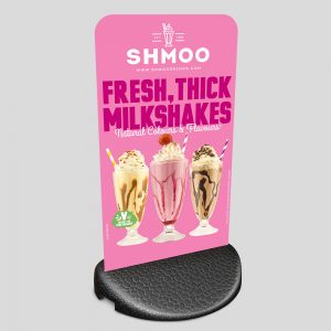 Shmoo Double Sided Pavement Sign with Rubber Base