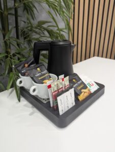 Square Hotel Tray with biscuit